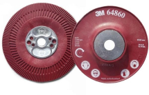 3M RIBBED BACKING PAD 115MM HIGH PERFORMANCE M14-2.0 RED
