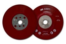 3M BACKING PAD 125MM 5inch RIBBED RED