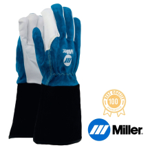 MILLER TIG WELDING GLOVE BLUE & WHITE SIZE 9 MILLER TIG WELDING GLOVE BLUE & WHITE SIZE 9