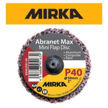 MIRKA ABRANET MAX MINI FLAP DISC 50MM QUICK LOCK P40