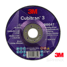 3M CUBITRON 3 125MM X 7MM T27 GRINDING DISC 3M CUBITRON 3 125MM X 7MM T27 GRINDING DISC