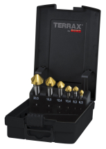 TERRAX COUNTERSINK COMBI BOX HSS TIN COATED 6 PIECE