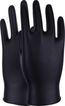 BLACK NBR NITRILE GLOVES 6MM THICK - SCALE P/F SMALL