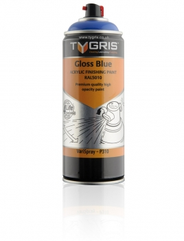 TYGRIS SPRAY PAINT GLOSS BLUE 400ML TC02*