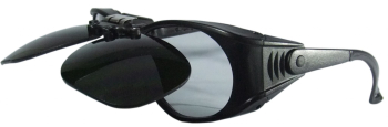 CLEAR SAFETY SPEC WITH FLIP UP SHADE 5 LENS