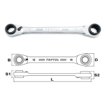 4-IN-1 DOUBLE RING WRENCH 8X11 10X9MM